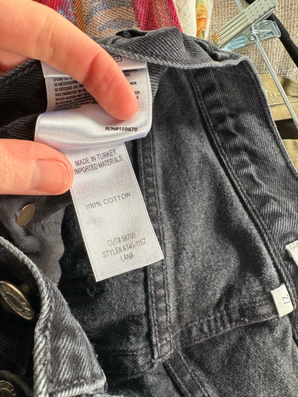 Agolde Washed Black Straight Lana Jeans - Picture 5 of 5